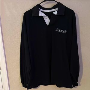 Black Long Sleeve Rugby Polo
